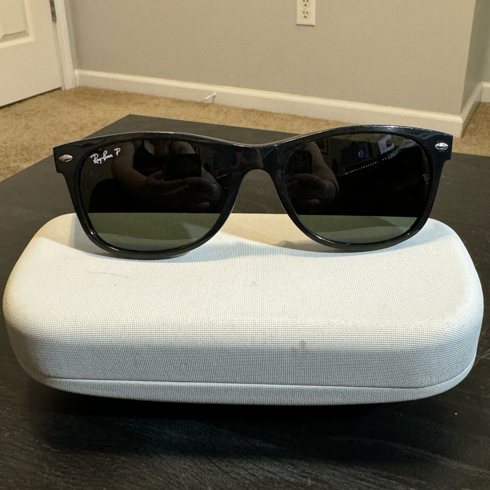 Polarized Ray-ban “New Wayfarer Classic” Sunglasses - Black, EUC